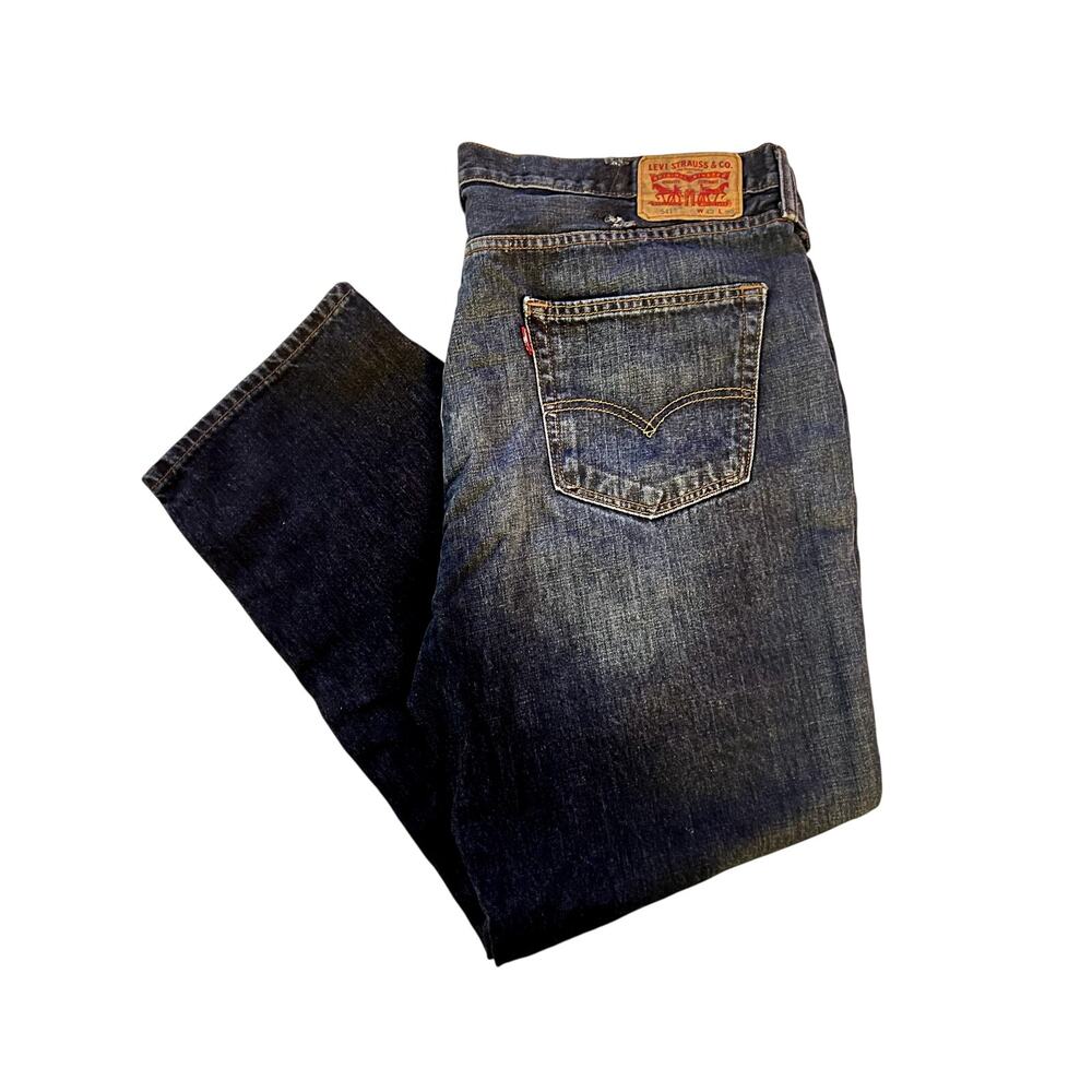 Levi's 541 Blue Jeans 42x30 Relaxed Fit Straight Leg Denim